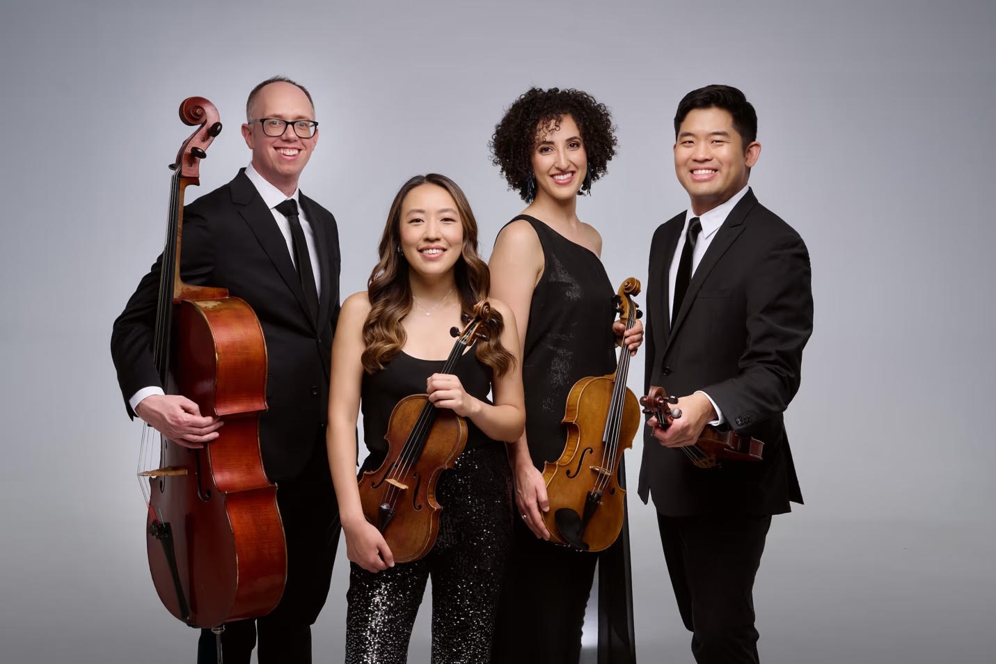 The Verona Quartet, left to right, includes Jonathan Dormand, cello, Dorothy Ro, violin, Abigail Rojansky, viola and Jonathan Ong, violin.
