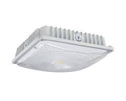 Clear Lens LED Canopy V05 White Finish