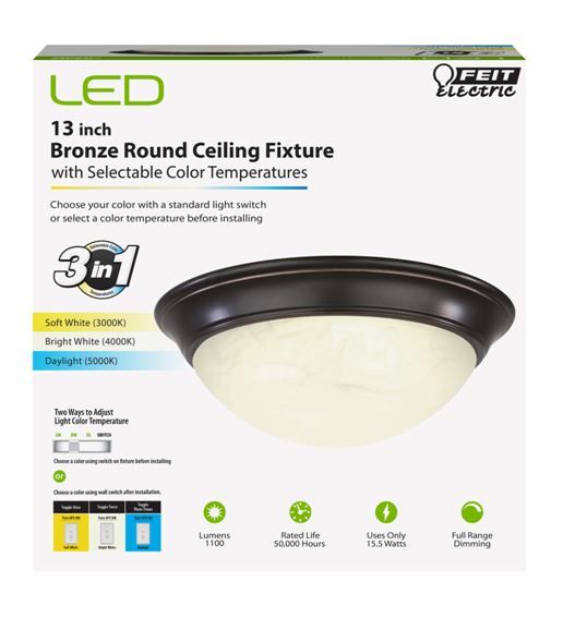 Dome 13inch Bronze Ceiling Fixture Box Packaging