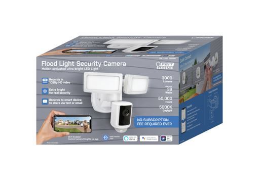 Smart Wi-Fi 2-Head Motion Camera Flood Light Box Packaging