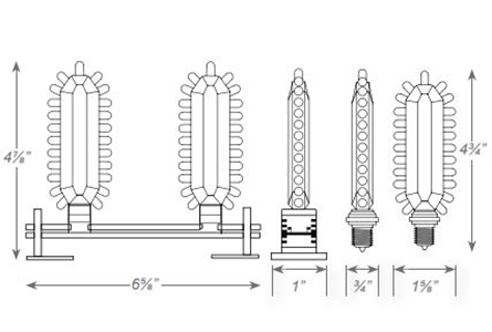 Exit LED Retrofit Kit Dimensions