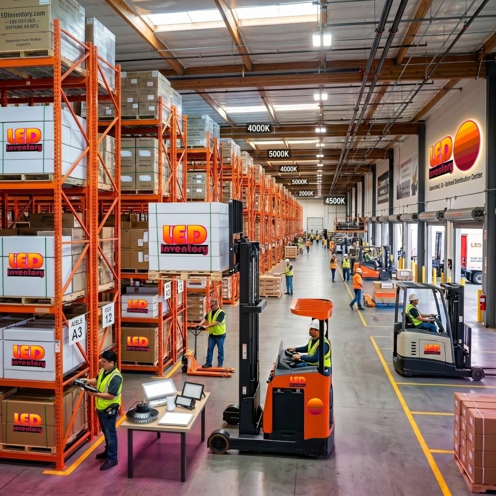ledinventory.com hero image of our Shipping Warehouse