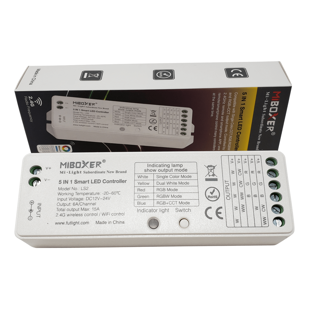 Miboxer HW5 LED Controller WiFi+2.4G - 30A RGB RGBW CCT Smart Steuerung