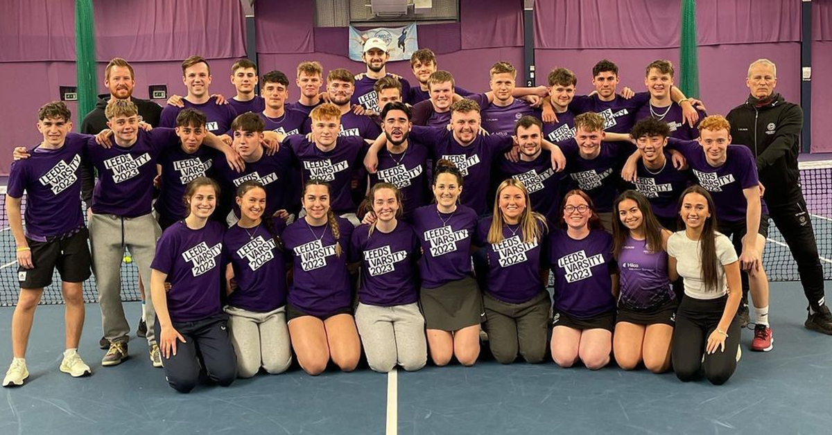 Leeds Beckett's Tennis varsity team for 2023