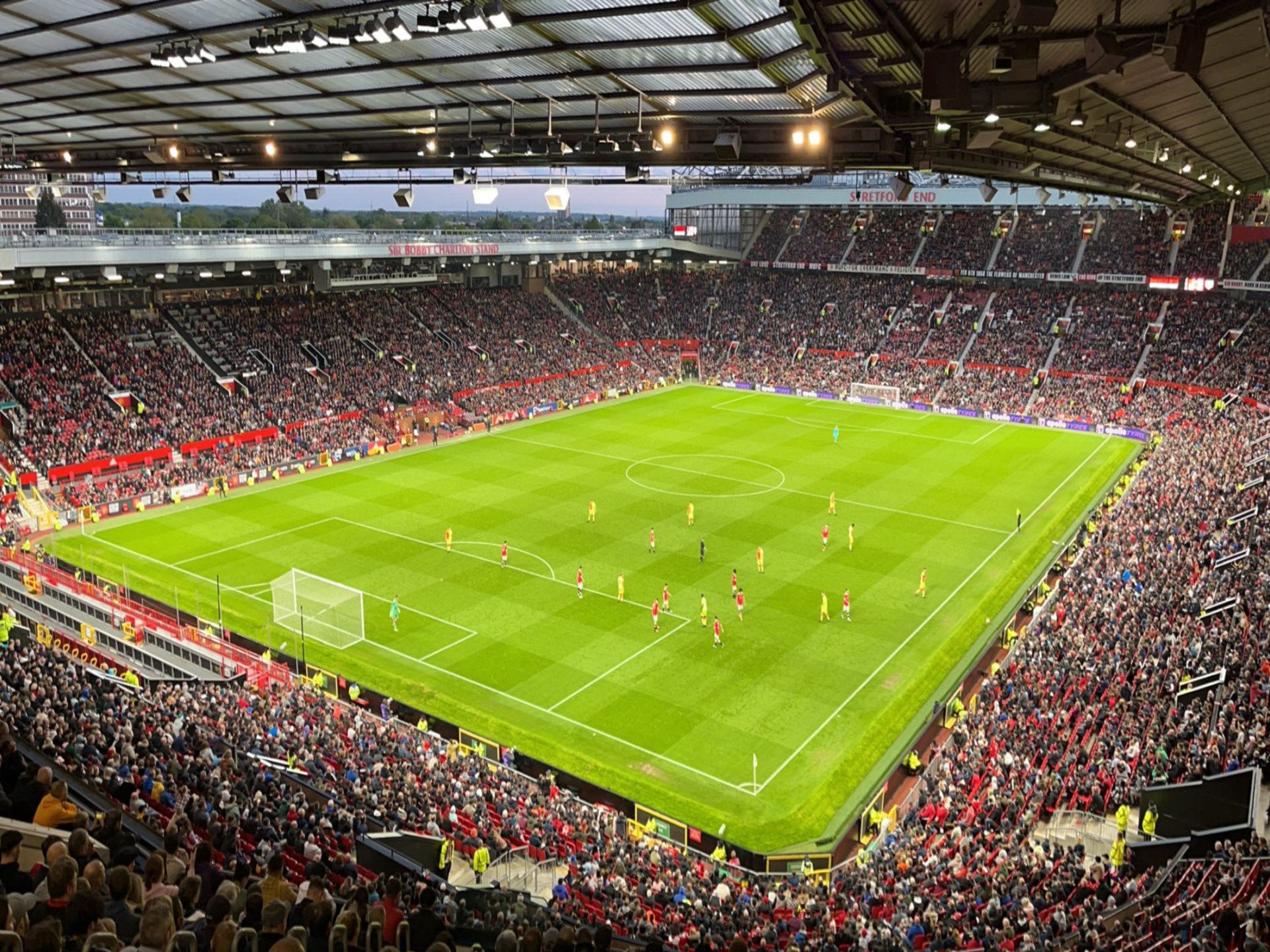 Old Trafford pitch high up