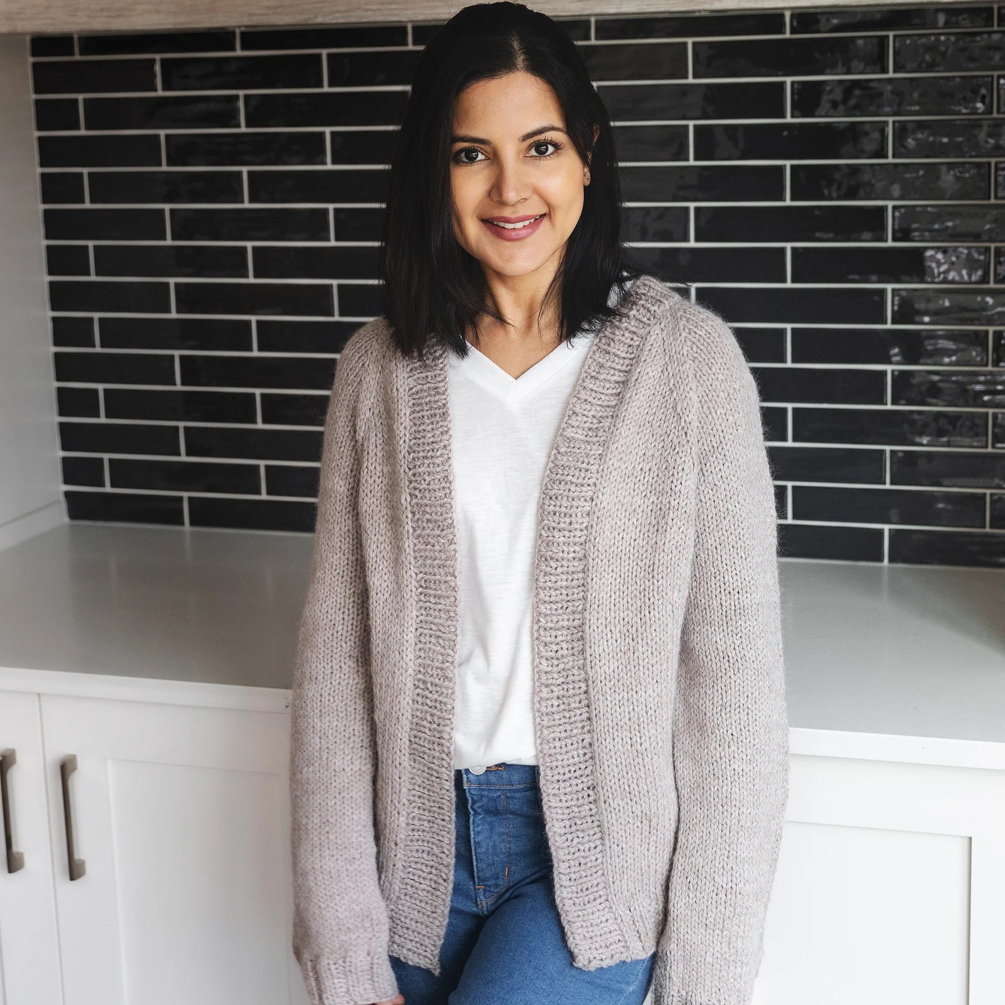 Basic Raglan Cardigan Knitting Pattern Leelee Knits