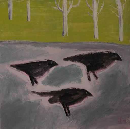 Mitä tehtäis? 1, öljy kankaalle 30x30, 2014