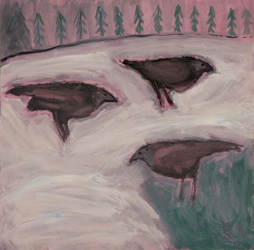 Mitä tehtäis? 3, öljy kankaalle 30x30, 2014