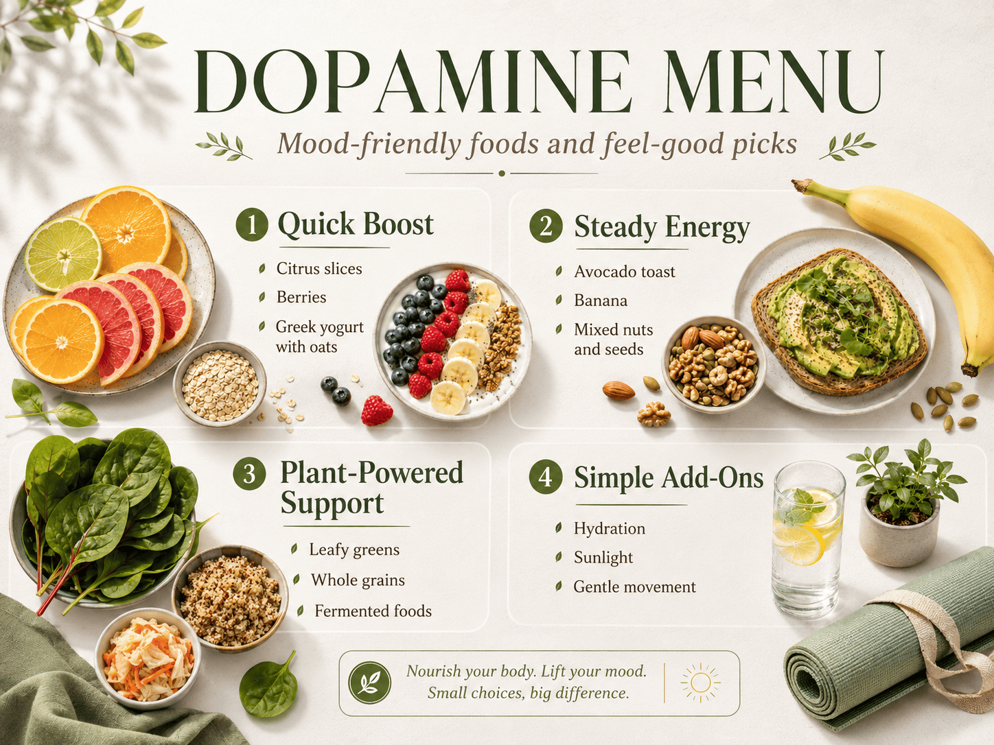 Dopamine menu examples for a realistic mental wellness reset