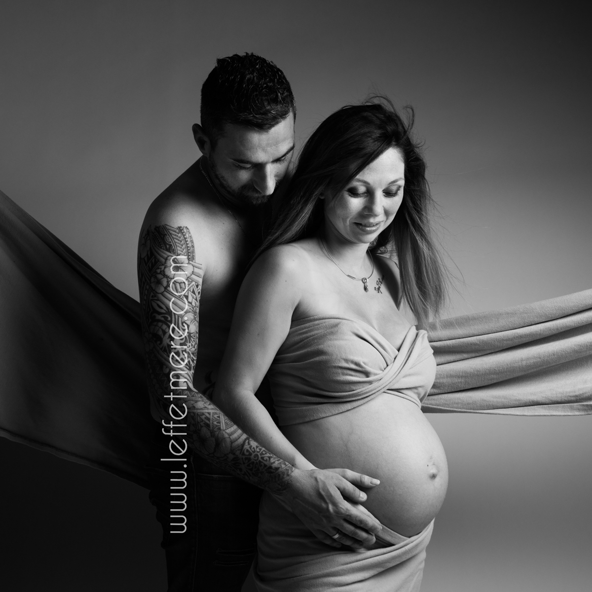 portrait couple grossesse