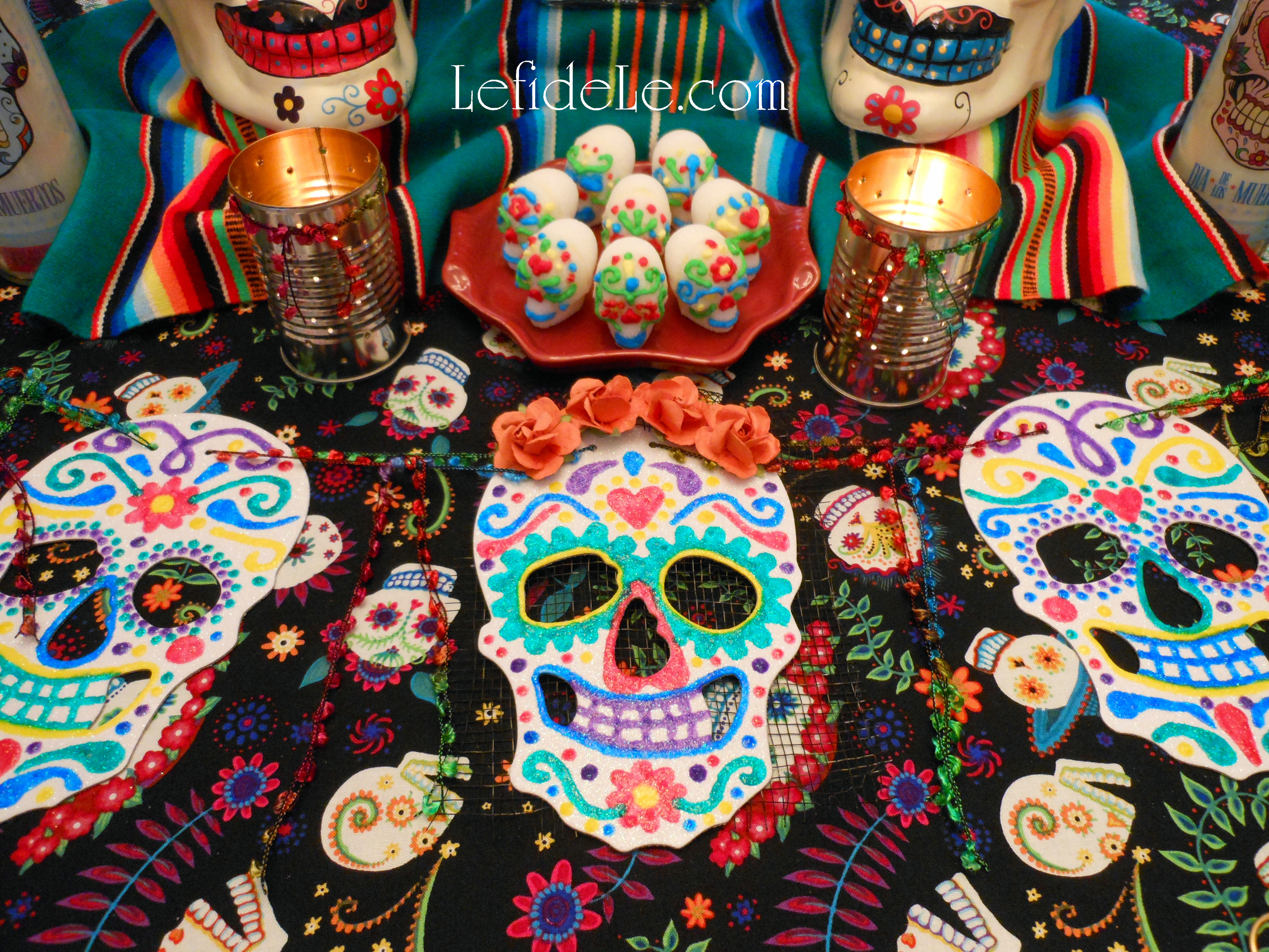 DIY La Calavera Catrina Costume Mask & Calaveras de Azucar (Sugar