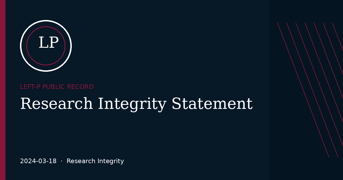 LEFT-P article image for Research Integrity Statement