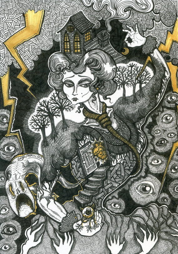 SHE WAS A HAUNTED HOUSE