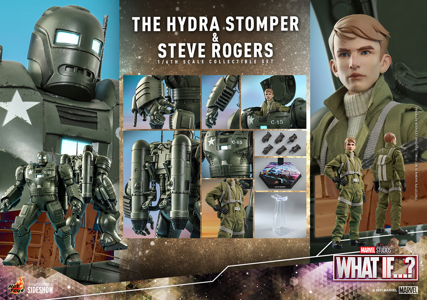 Steve Rogers and The Hydra Stomper What If TMS060 Sixth Scale