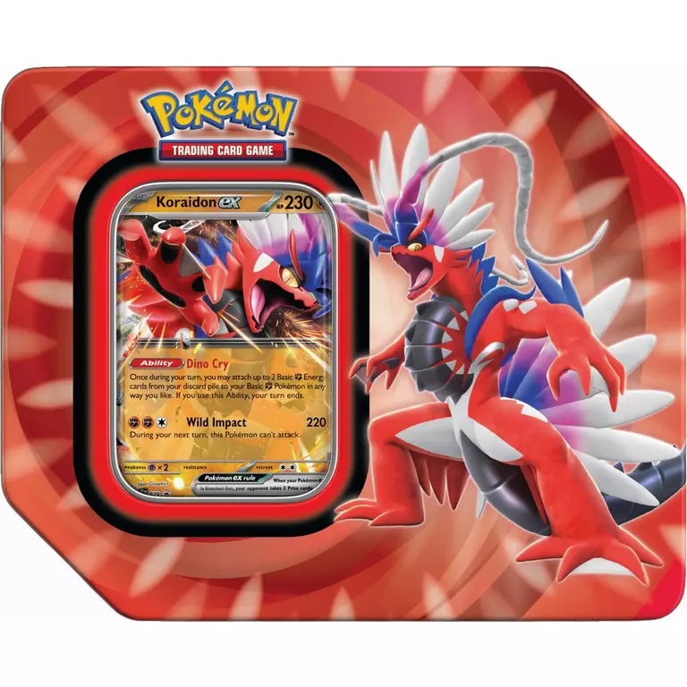 Pokemon TCG Paldea Legends Koraidon ex Tin - Legacy Comics and