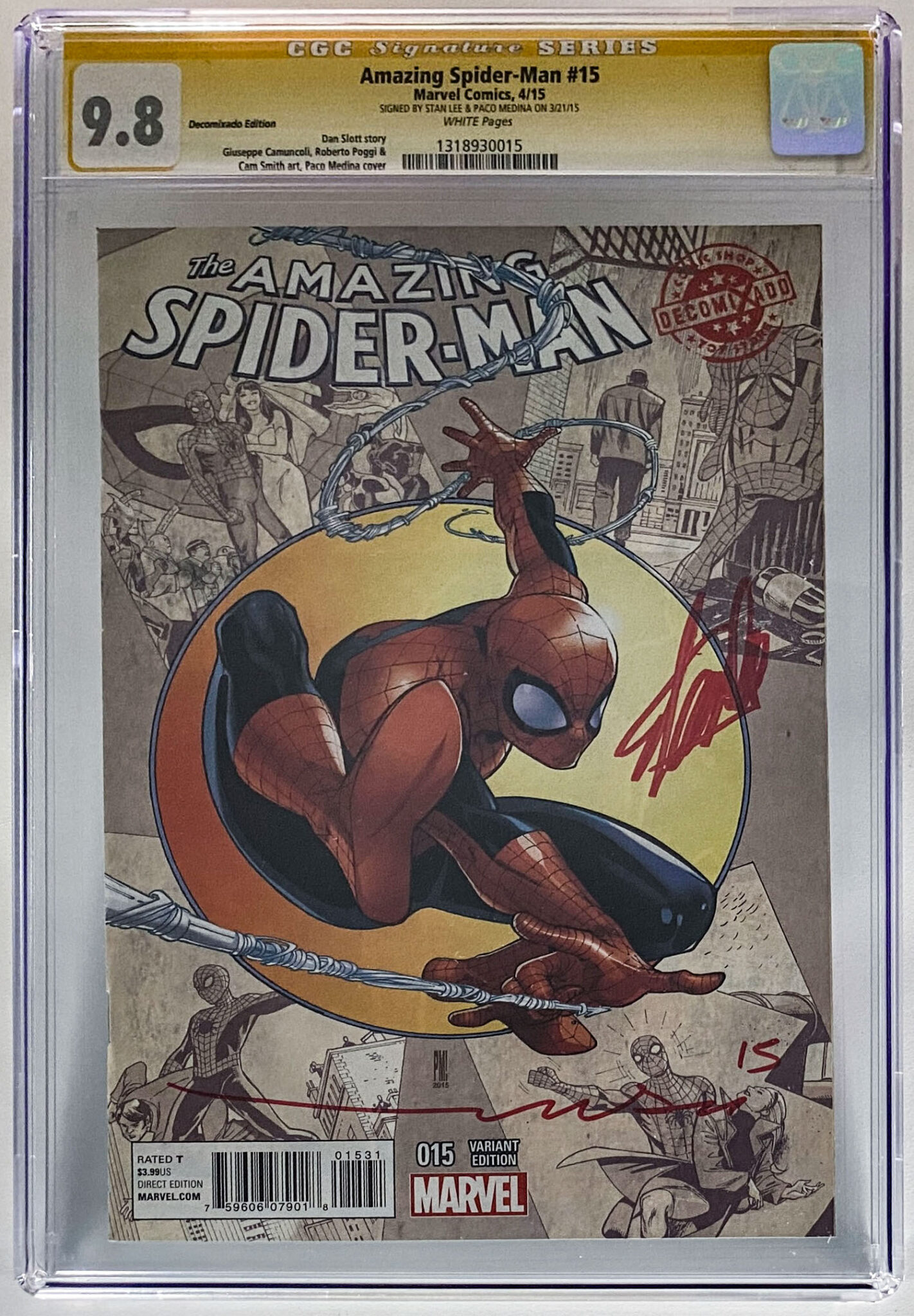 Amazing Spider-Man #15 Decomixado Variant Edition CGC Signature
