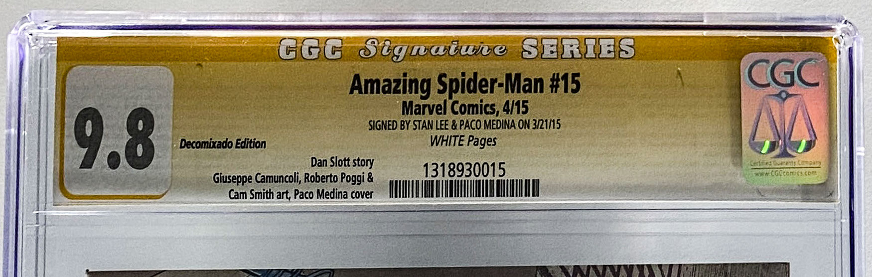 Amazing Spider-Man #15 Decomixado Variant Edition CGC Signature