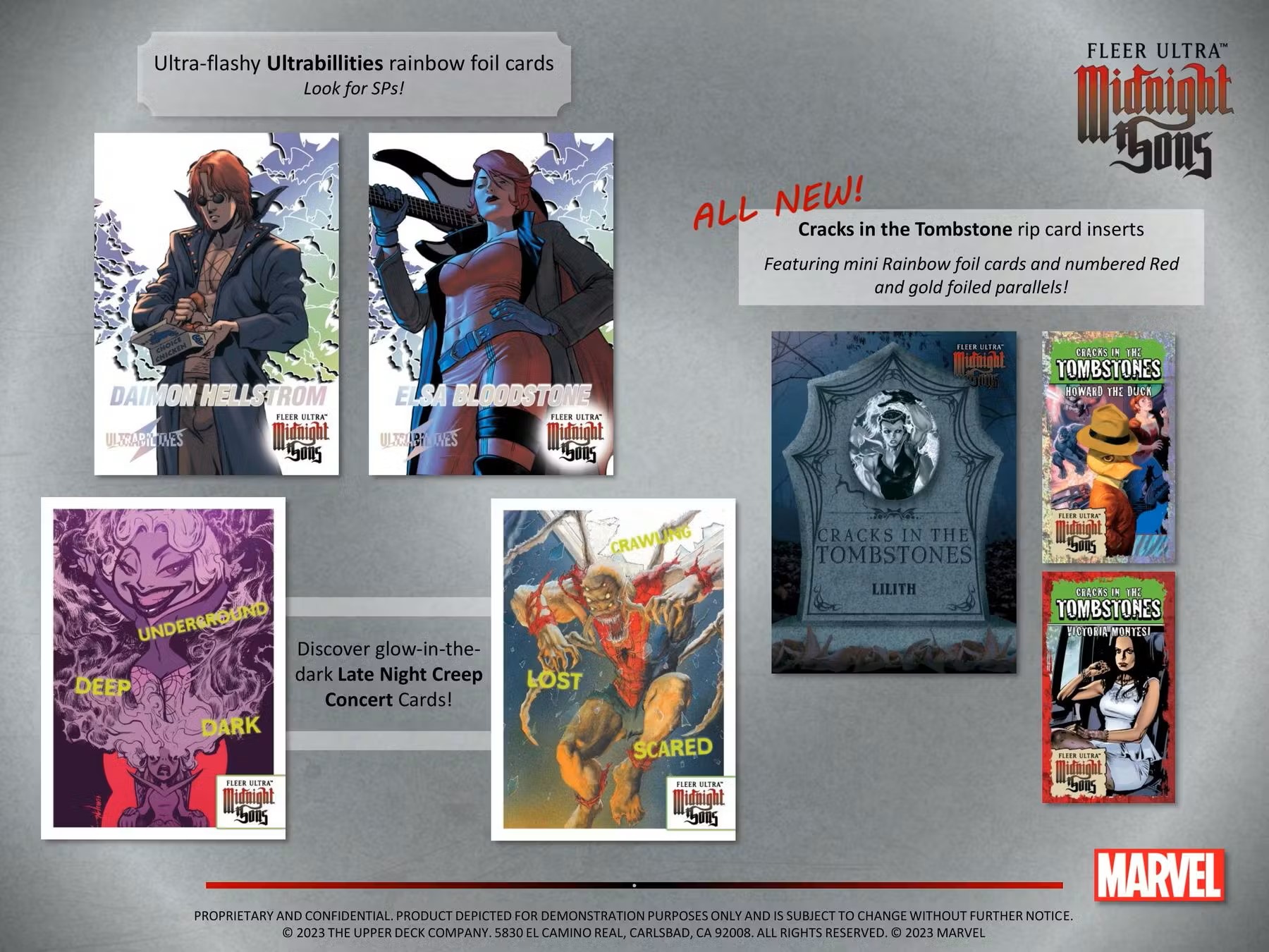 2023 Upper Deck Marvel Fleer Ultra Midnight Sons Trading Cards