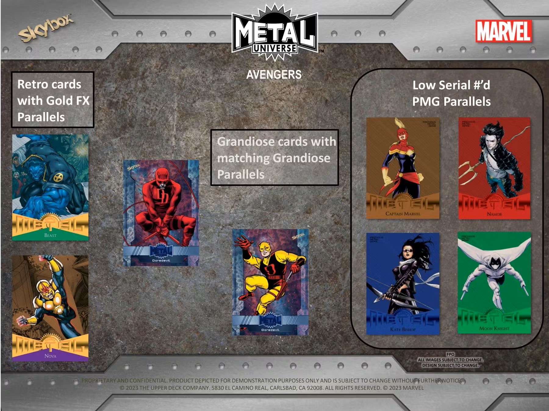 Upper Deck 2024 Marvel Metal Universe Avengers Trading Cards Hobby 