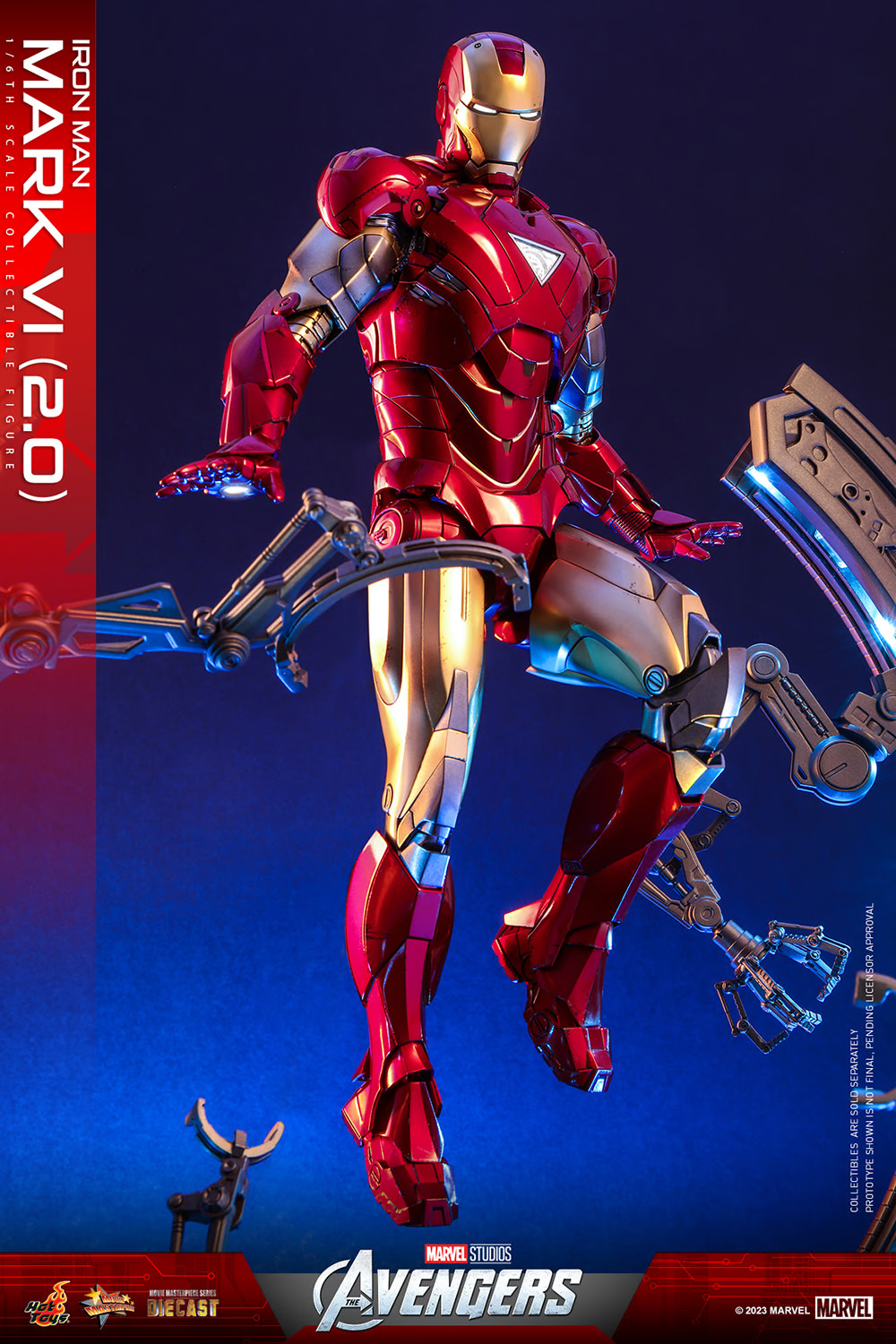 Iron Man Mark VI 2.0 The Avengers Diecast MMS Sixth Scale Figure