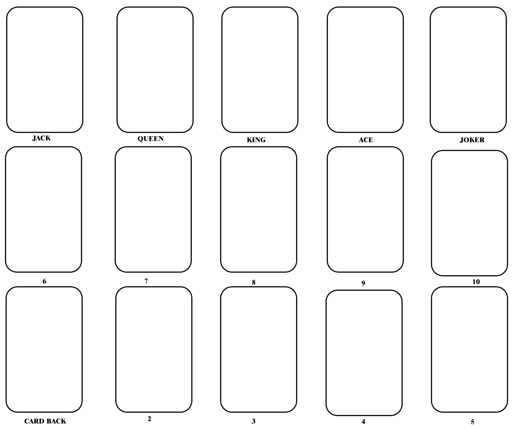 Playing card box template