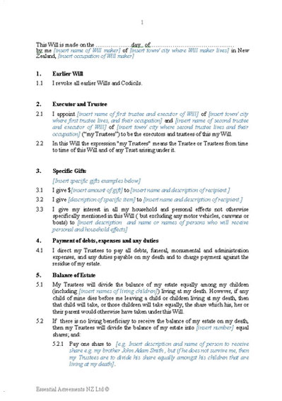 New Zealand Legal Documents Agreements Forms And Contract Templates