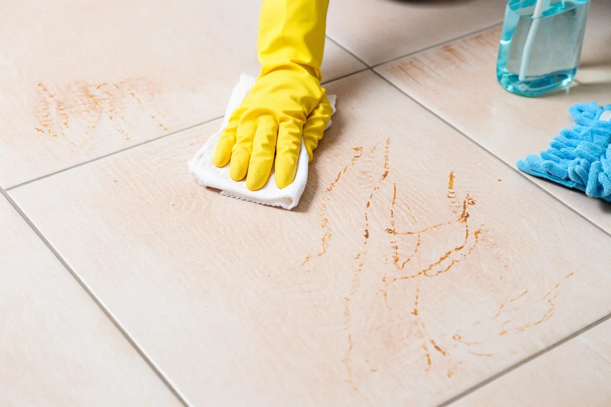Enlever traces sur carrelage mat