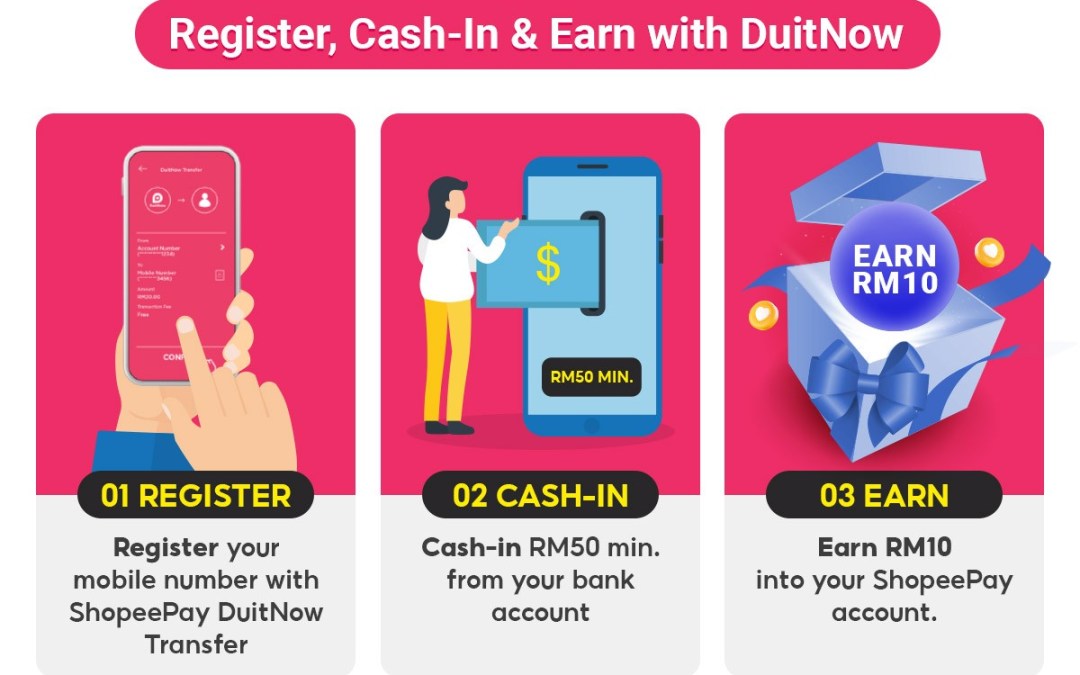 Get RM10 cashback when you use DuitNow on ShopeePay.