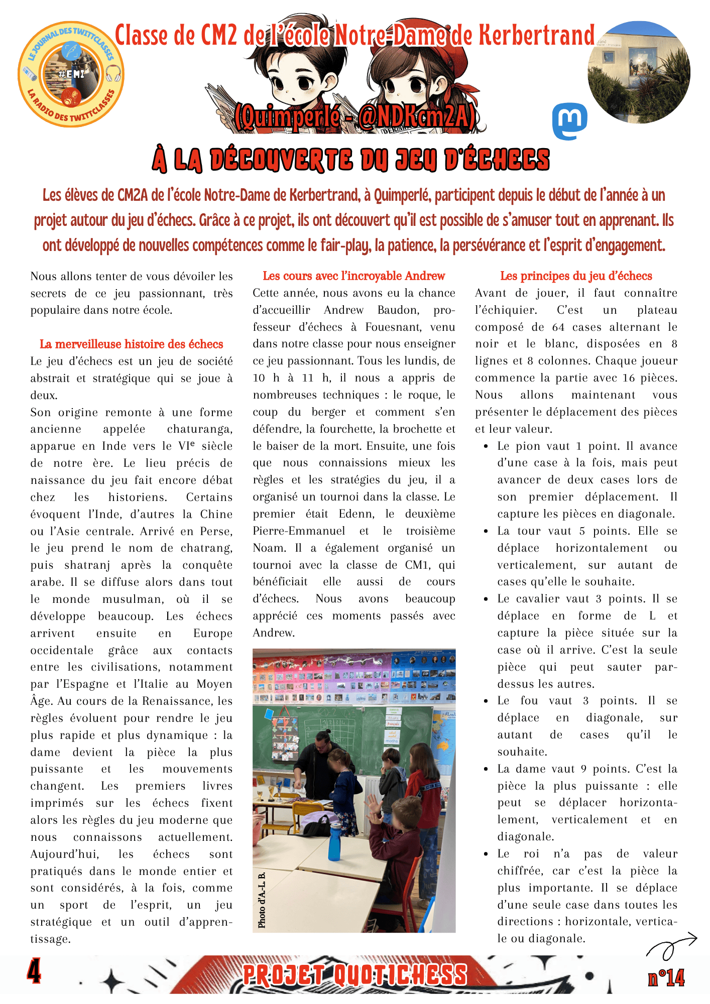 JDT 14 – À la découverte du jeu d’échecs