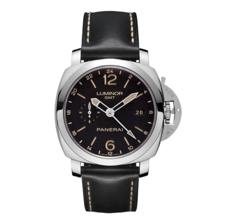 파네라이 루미노르 1950 3 Days GMT 45mm PAM00320 Steel Black Rubber Strap Black Dial[VS]