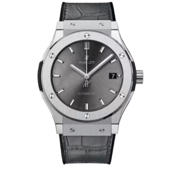위블로 클래식퓨전 Racing Grey 38mm 565.NX.7071.LR Titanium Leather Strap Grey Dial[HB]