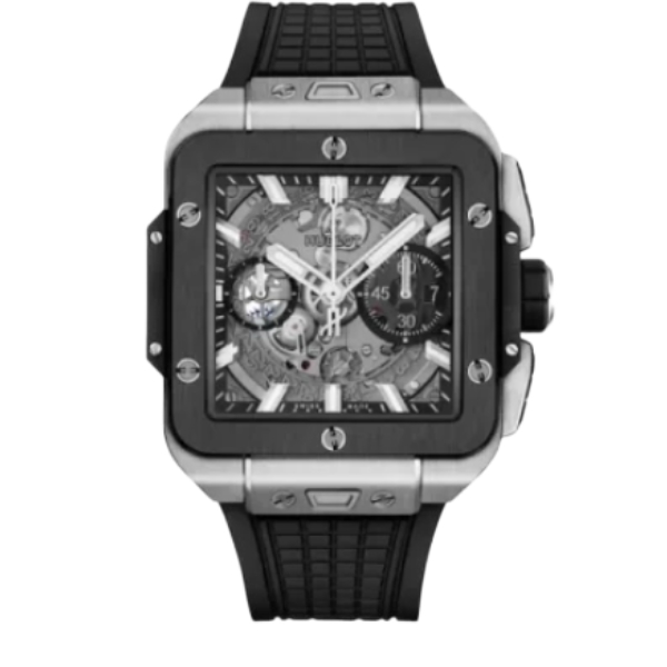 위블로 스퀘어뱅 42mm 821.NM.0170.RX Titanium Rubber Strap Skeletonized[BBF]