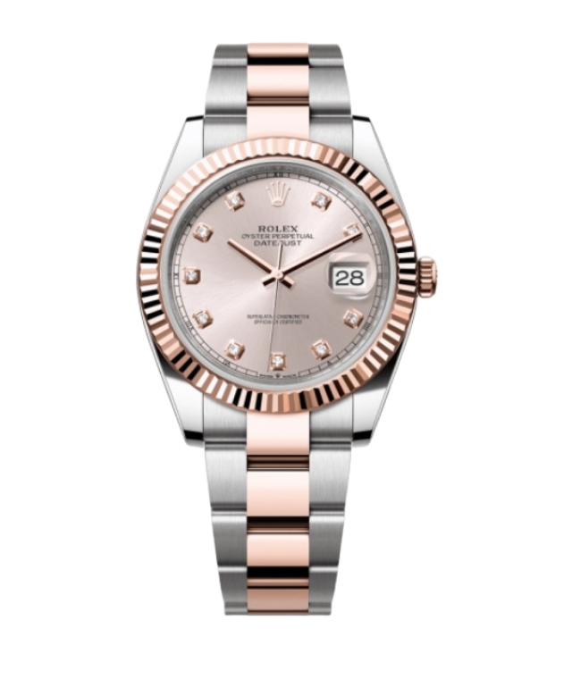 롤렉스 데이저스트 41mm Counterweight 126331-0007 Half Rose Gold Diamond Pink Dial[ARF]