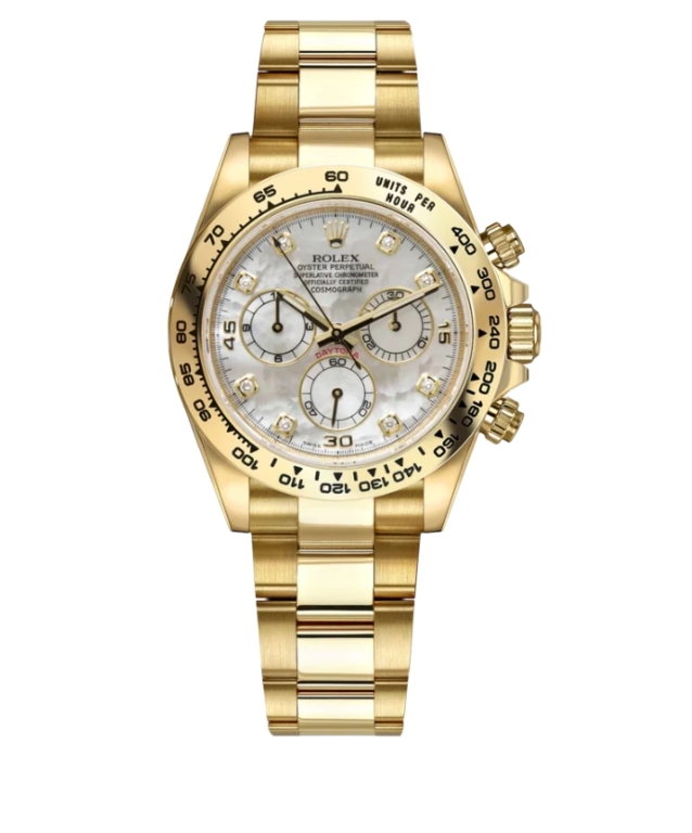 롤렉스 데이토나 40mm 116508 Full Yellow Gold Diamond Mop Mother Of Pearl Dial[CLEAN]