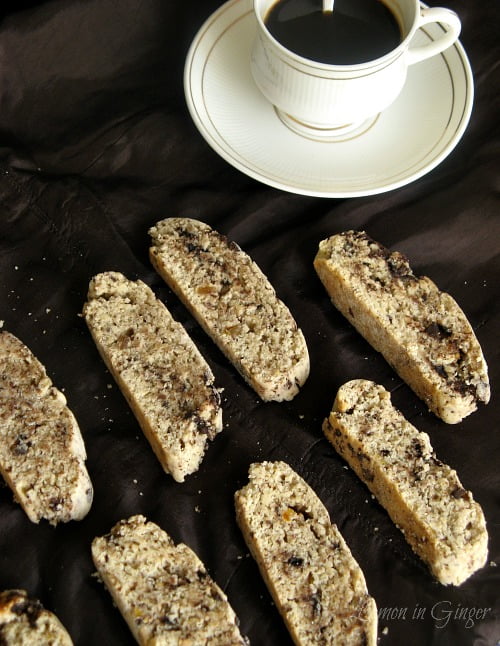 Eggless Candied Ginger Chocolate Biscotti — Lemon in Ginger