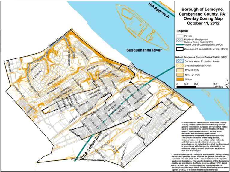 Zoning Area Maps Lemoyne PA Overlay Zoning Map1 768x577 