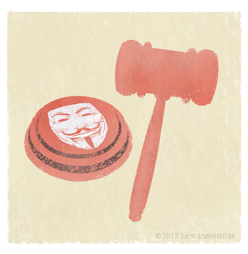 Editorial Art of Justice and Anonymous Movement by Lem Luminarias