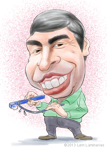 Caricature of Google CEO Larry Page by Lem Luminarias