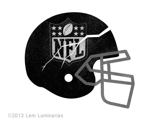 Editorial Art: NFL Concussions by Lem Luminarias