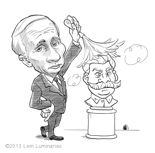 Caricature of Vladimir Putin by Lem Luminarias