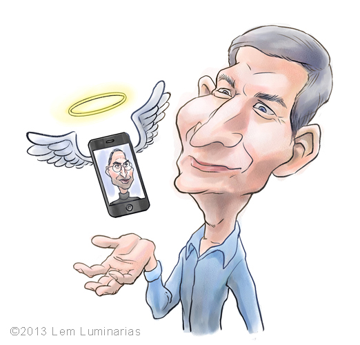 Caricature of Tim Cook by Lem Luminarias