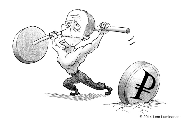 Caricature of Vladimir Putin by Lem Luminarias