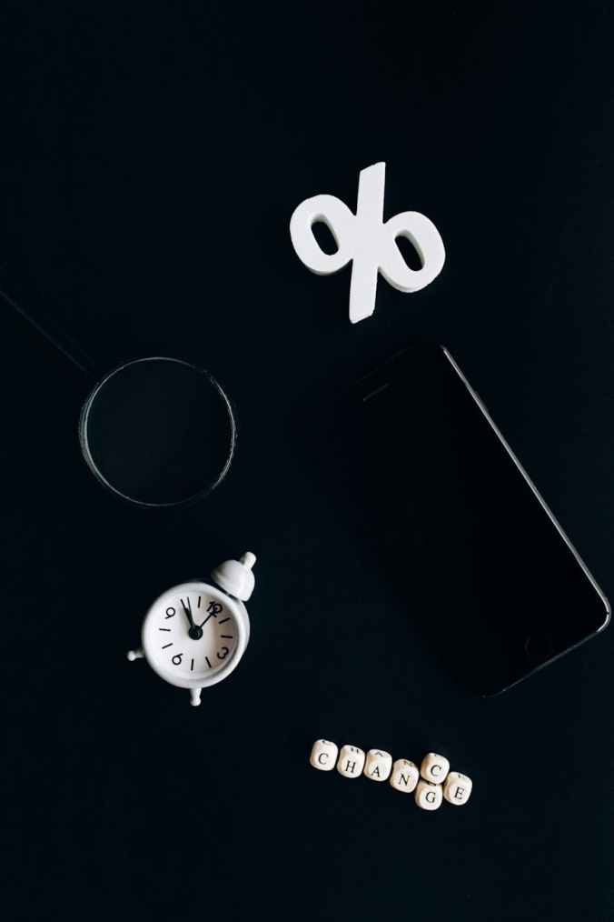 black and white analog watch