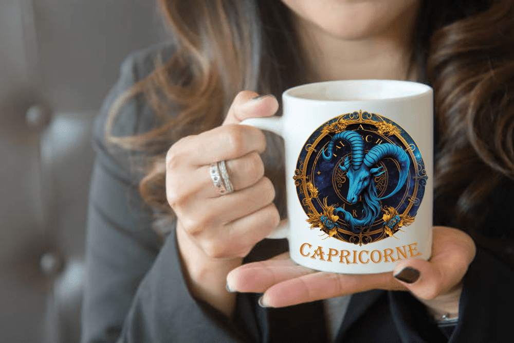 Lot De 2 Mugs Arcopal Vintage - Signes Astro Balance & Capricorne, Collection Rétro