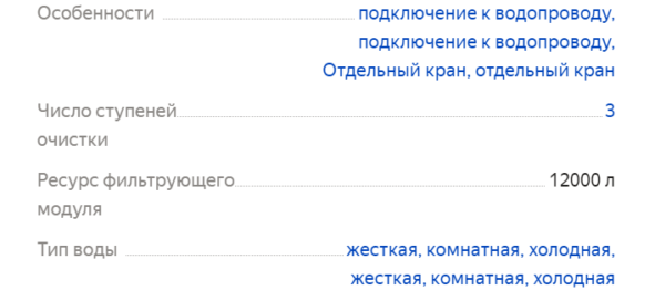 Характеристики Гейзер Стандарт