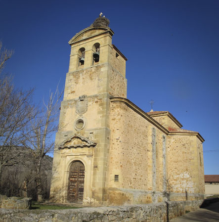 Chavaler church with on top a stork