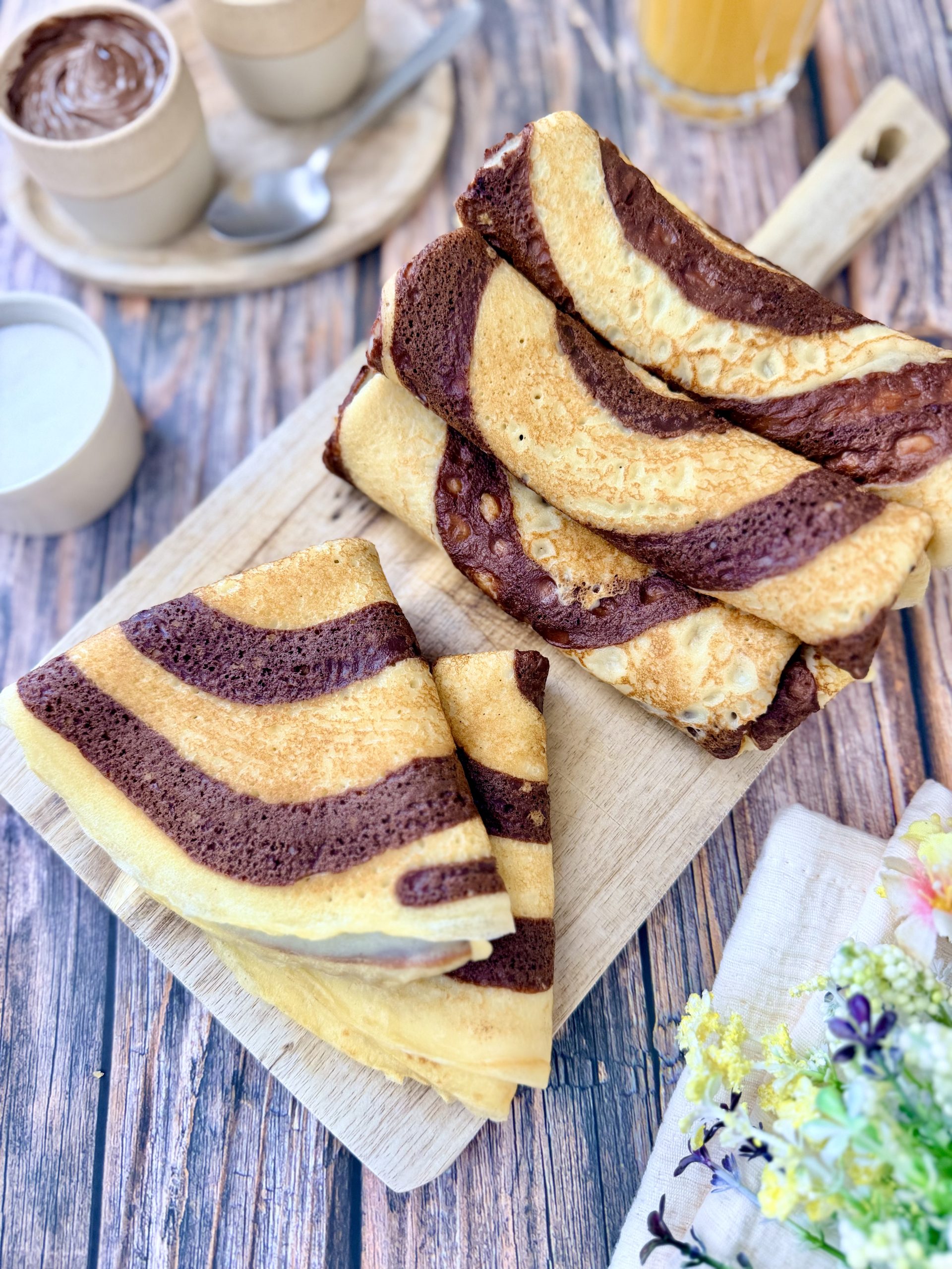 Crêpes marbrées
