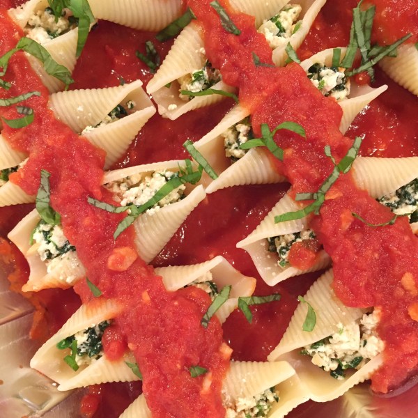 Vegan Spinach Stuffed Shells by Leslie Durso