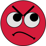 Ce smiley pas content exprime sa colère. Plus de la moitiÃ© des Suisses seraient mÃ©contents de la politique