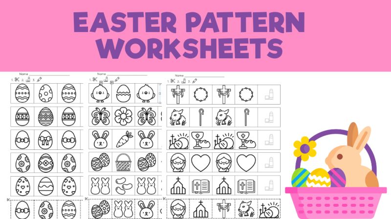Printable Easter Worksheets Patterns What Comes Next - Full HD Geometric Images for Desktop